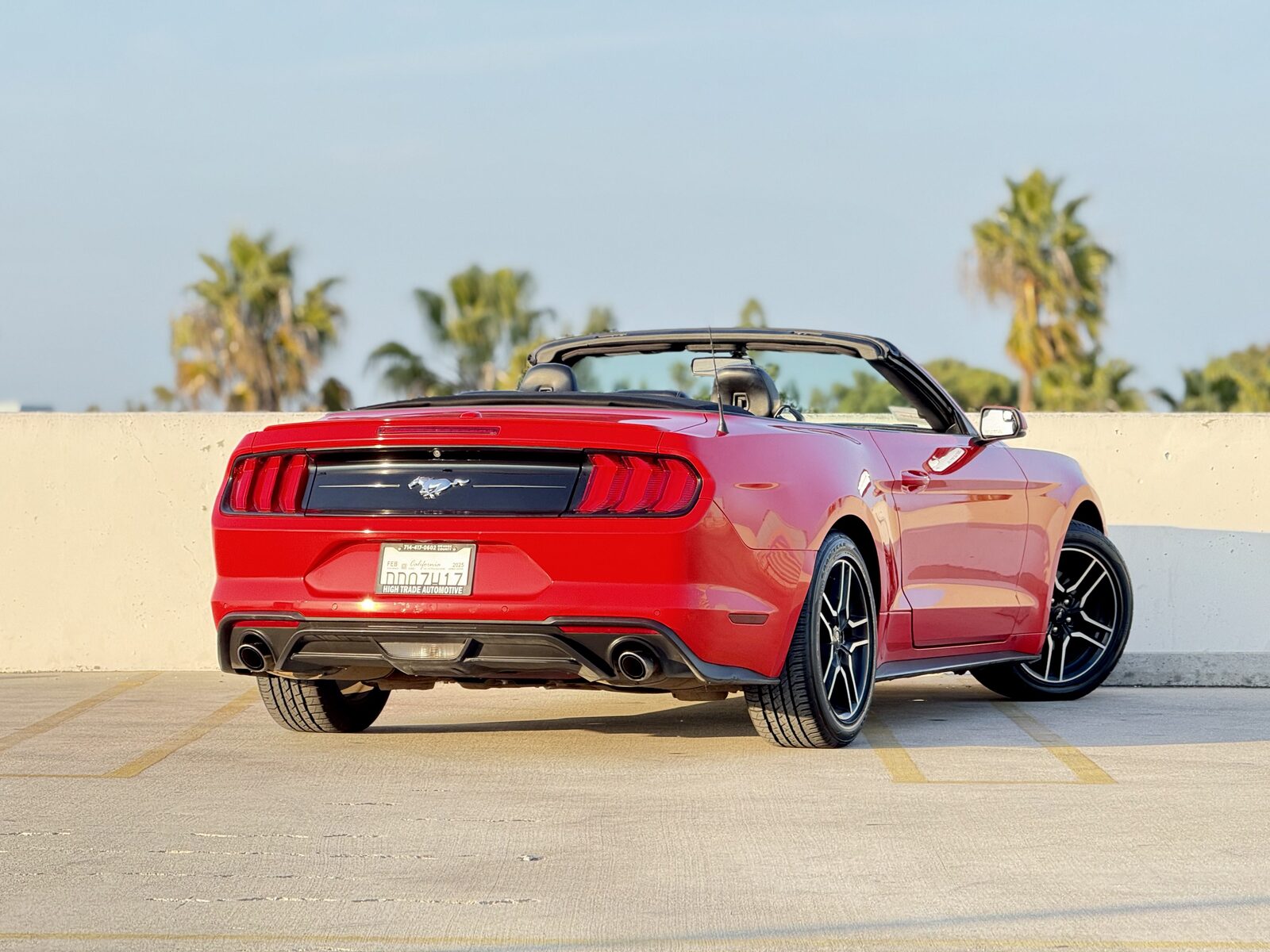 Premium Red Ford Mustang Convertible photo 3